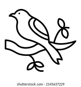 Icono de vector de pájaro. Se puede usar para imprimir, móviles y aplicaciones web.