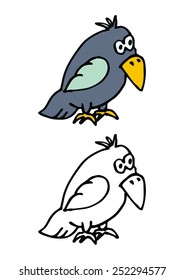 bird, vector icon, coloring page