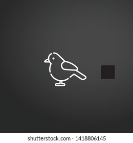 Bird vector icon. Bird concept stroke symbol design. Thin graphic elements vector illustration, outline pattern for your web site design, logo, UI. EPS 10.