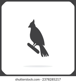 Bird, vector icon. A flat image of a bird.