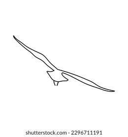 Bird vector icon. fly illustration sign. food symbol. meat logo.