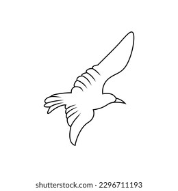 Bird vector icon. fly illustration sign. food symbol. meat logo.