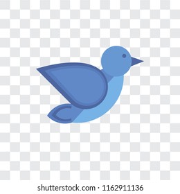 Bird vector icon isolated on transparent background, Bird logo concept