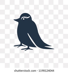 Bird vector icon isolated on transparent background, Bird transparency concept can be used web and mobile