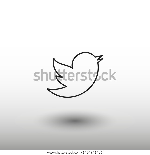 Bird vector icon, a little bird. The bird chirps icon.\
Vector icon EPS 10