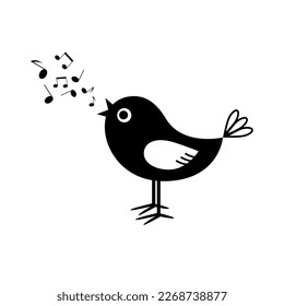 Icono de vector de pájaro sobre fondo blanco 