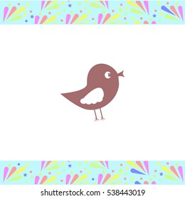 Bird vector icon on white background. Isolated illustration. Business picture.