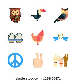 bird vector icon set