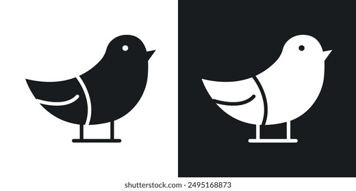 Bird vector icon set in solid style.