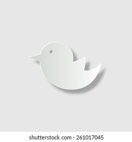 bird  - vector icon with shadow