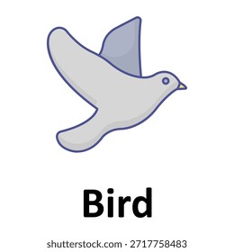 Icono del Vector del pájaro que puede modificar o editar fácilmente

