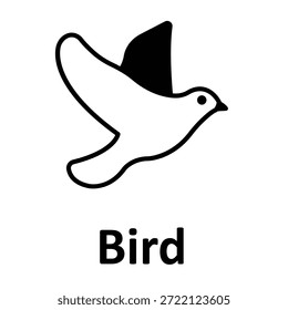 Icono del Vector del pájaro que puede modificar o editar fácilmente
