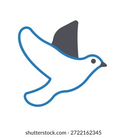 Icono del Vector del pájaro que puede modificar o editar fácilmente
