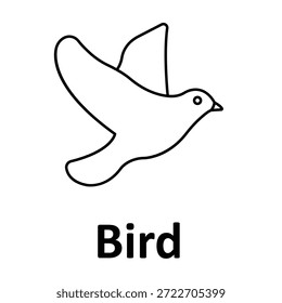 Icono del Vector del pájaro que puede modificar o editar fácilmente
