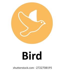 Icono del Vector del pájaro que puede modificar o editar fácilmente

