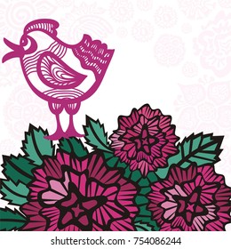 Bird. Vector illustration.