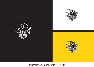 bird vector illustration black and white