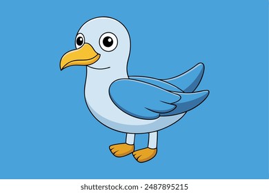 Bird Vector Illustration - Cartoon Clipart and Line Art Design. The digital product features a high quality bird vector illustration, perfect for use in cartoons, clipart, and line art designs.