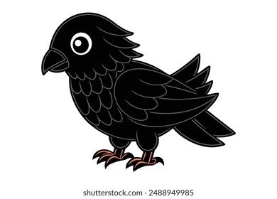 Bird Vector Illustration | Cartoon, Clipart and Line Art Designs for Print.