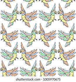 Bird vector illustration. Doodle style. Design, print, logo, decor, textile, paper.