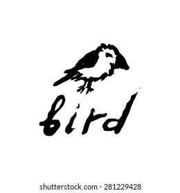 Bird vector illustration, icon (logo)