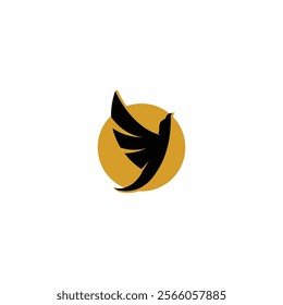 bird vector illustration for icon, symbol or logo. bird flat logo