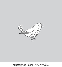 bird vector illustration on gray background