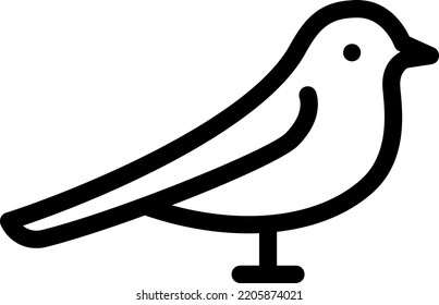 bird Vector illustration on a transparent background.Premium quality symmbols.Stroke vector icons for concept and graphic design.