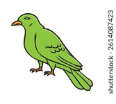 bird vector illustration,isolated on white background,top view