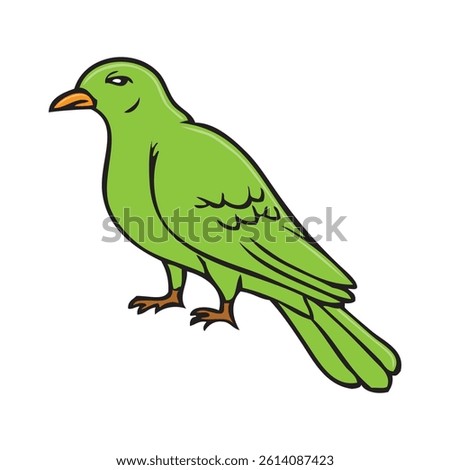 bird vector illustration,isolated on white background,top view