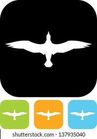 Bird vector isolated silhouette