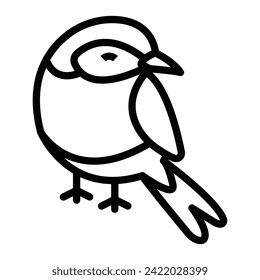 Bird Vector Line Icon Design