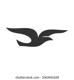 Bird vector logo. Black Bird icon.