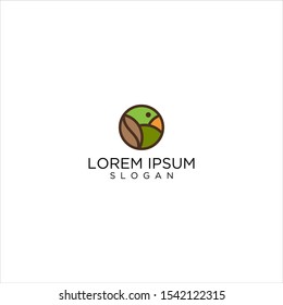 bird vector logo character circle