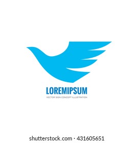 Bird - vector logo concept illustration. Dove creative abstract sign. Design element.