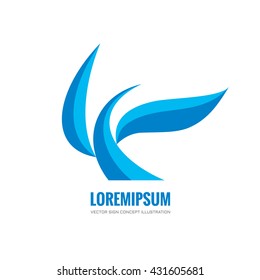 Bird - vector logo concept illustration. Dove creative sign. Design element.