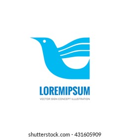 Bird - vector logo concept illustration. Dove creative abstract sign. Design element.