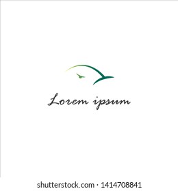 Bird vector logo design. minimal concept logo