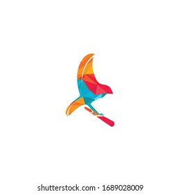 Bird vector logo design template.