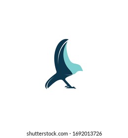 Bird vector logo design template.