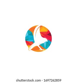 Bird vector logo design template.