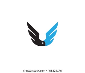  bird vector logo in a modern style.