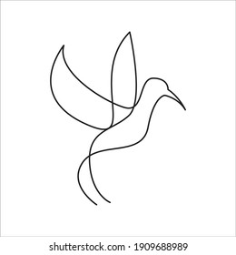 Bird vector logo from one lines arts. For icon, logo, and etc.
