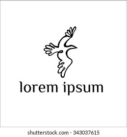 Bird vector logo (sign, symbol, icon, illustration)