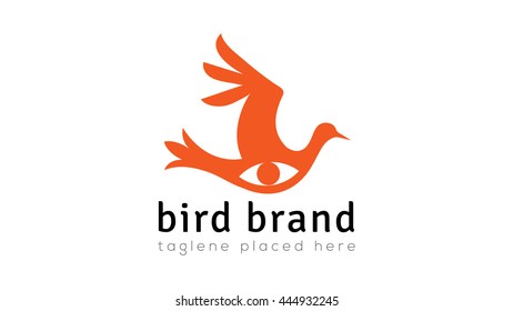 Bird vector logo template.