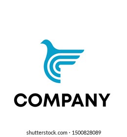 PLANTILLA DE LOGOTIPO DEL VECTOR DE LA AVE MASCOT ANIMAL