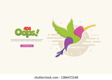 Bird Vector, Logo Template. Cartoon Style can use for landing page, template, ui, web, mobile app, poster, banner, flyer, stickers. EPS 10