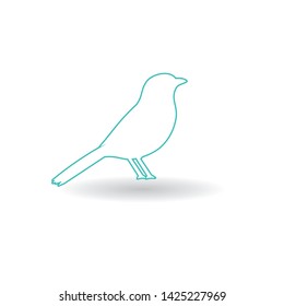 bird vector logo template - vector line art