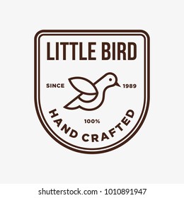 bird - vector logo/icon illustration label