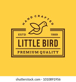bird - vector logo/icon illustration label